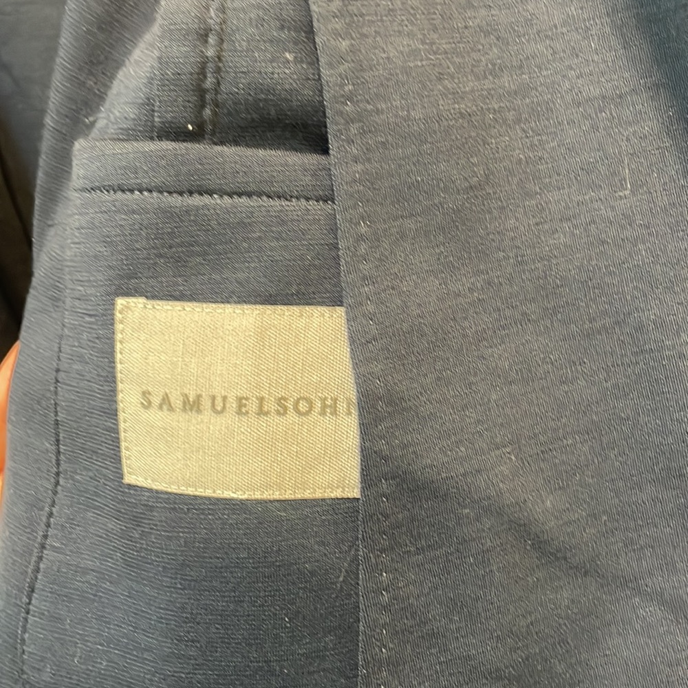 Casual men’s navy wool blazer - Picture 4 of 7